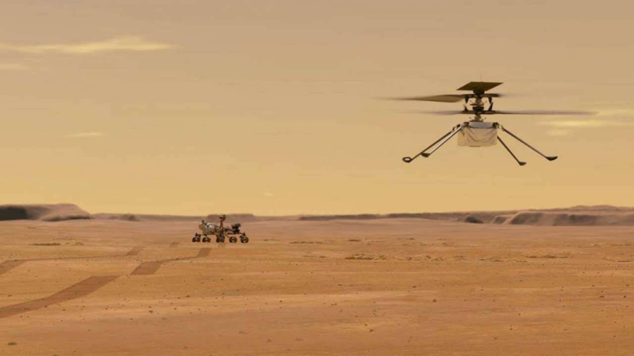 Watch Nasa's ingenuity helicopter flying on Mars with 3D glasses of the old school